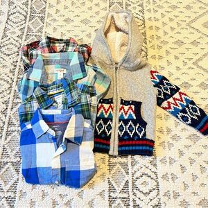 2T Boys Winter Bundle Flannel Shirts and Sweater